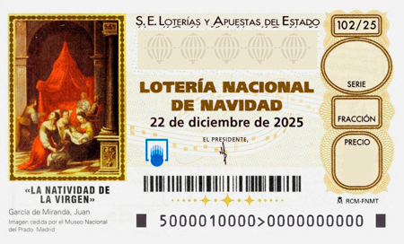 Décimo de Lotería Nacional de Navidad