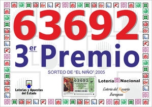 Premio repartido por Loter�a Del Rosario &mdash; El Ni�o 2005